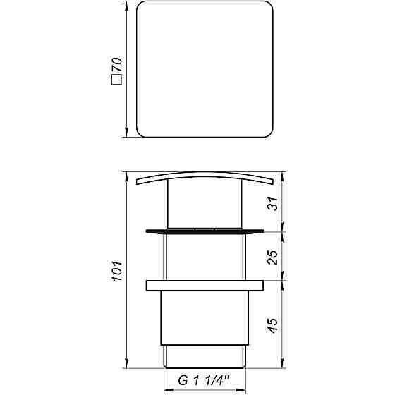 Донный клапан Globus Lux HG-043B (Click-clack) (000020801) Киев