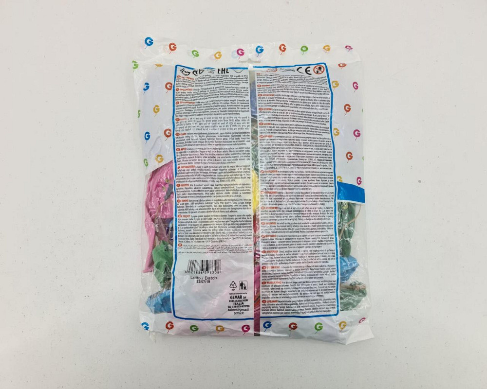 Повітряні кулі Панч-Болл асорті пастель шовкографія 18" (45 см) 100 шт Gemar (1 пач.) Харків - фото 4