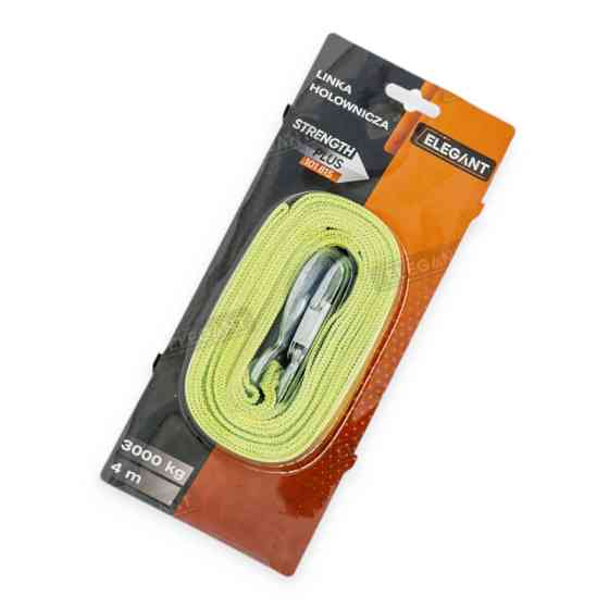 Трос лента 3 т х 4,0м 47мм крюк/зеленый/блистер буксир. Мукачево