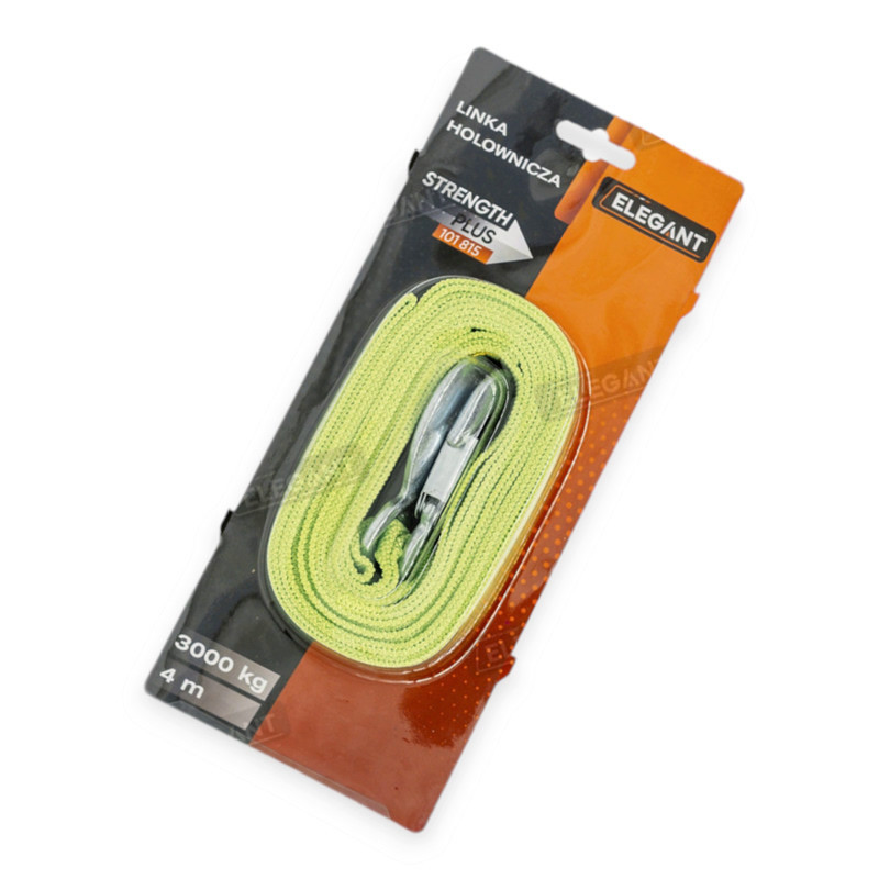 Трос стрічка 3 т х 4,0м 47мм гачок/зелений/блістер буксир. Мукачево - фото 1