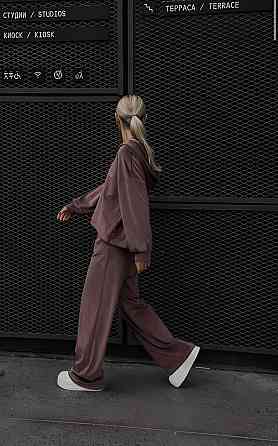 Женский прогулочный костюм двойка: кофта и штаны из плюшевого велюра Мокко, 42/46 Одесса