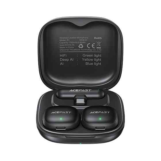 Беспроводная микрофонная система ACEFAST R1 dual-mic (Type-C) Black Одесса