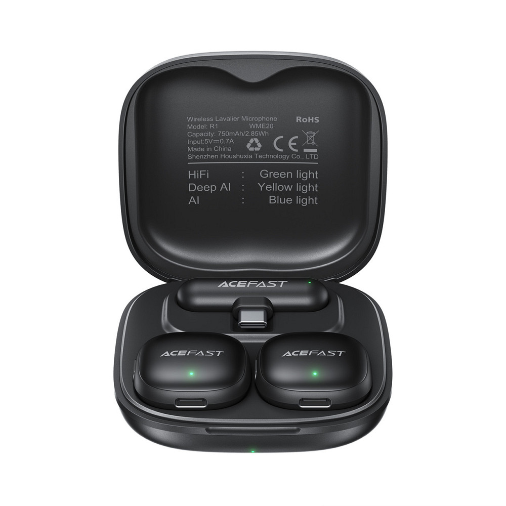 Беспроводная микрофонная система ACEFAST R1 dual-mic (Type-C) Black Одесса - изображение 1