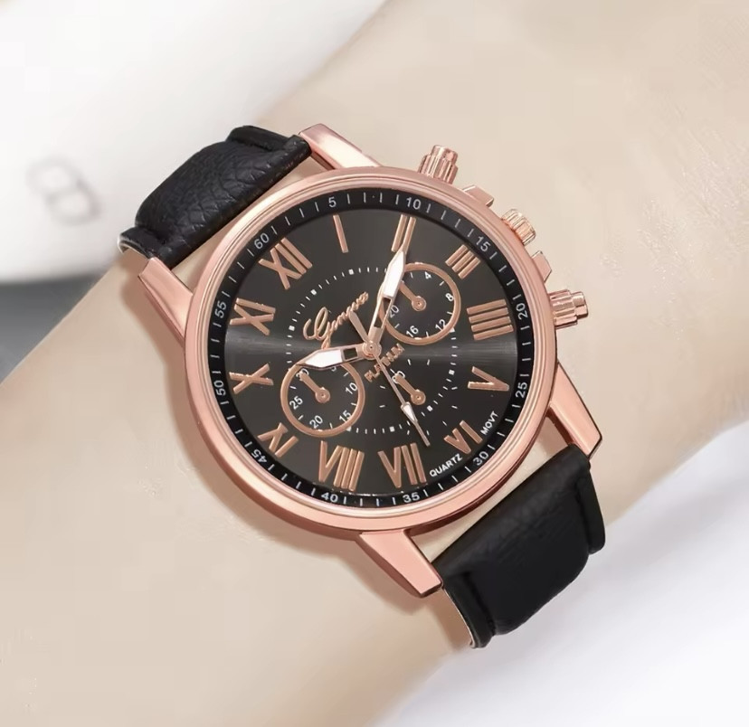 Подарочный набор для мужчин и женщин 2 парные часы с 2 браслетами с сердцем без подарочной корбки черный белый Киев - изображение 4