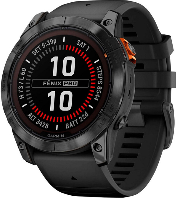 Смарт-Часи Garmin Fenix 7X Pro Solar Slate Gray Black 010- 02778-01 Київ - фото 7