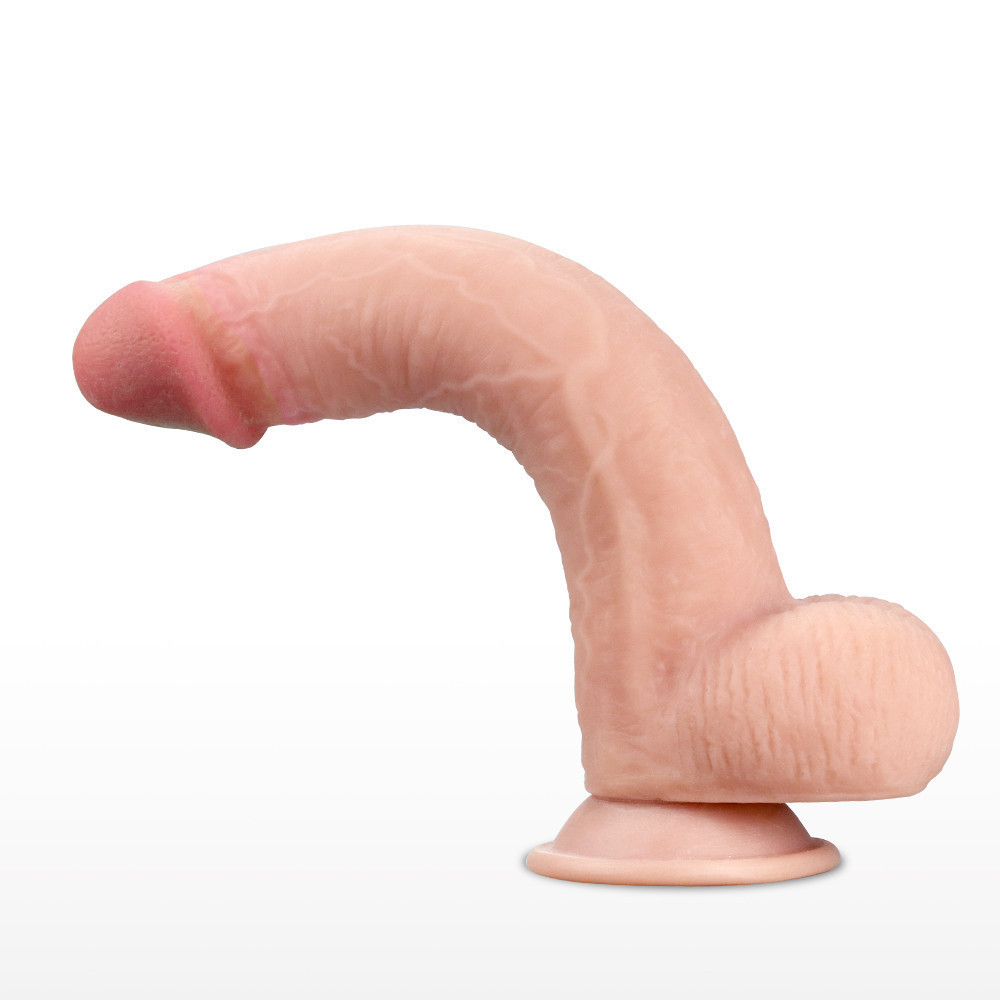Фалоімітатор - Sliding-Skin Dual Layer Dong 9" Flesh Sex Aura Київ - фото 3