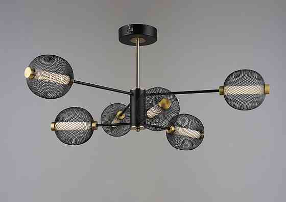 VALESO Люстра стельова світлодіодна VALESO 6 плафонів LED Чорний Золото Метал 3000K+6500K /6 Коломия