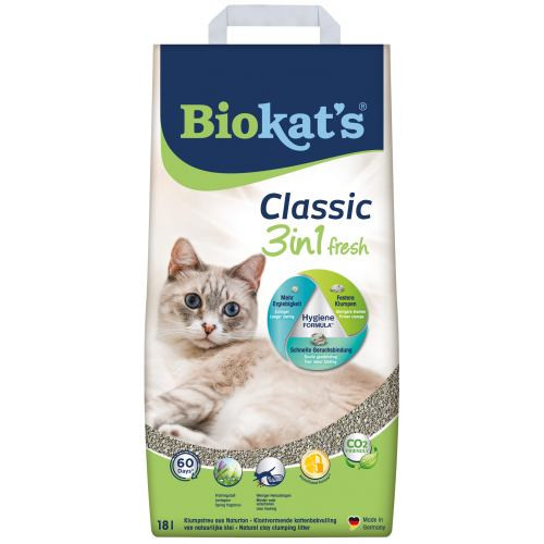 Наполнитель Biokats для кошачьего туалета Classic Fresh 3in1 бентонитовый 0,1 – 5мм 18 л Киев - изображение 3