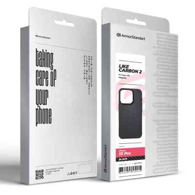 Чохол до мобільного телефона Armorstandart LikeCarbon2 MagCase для Apple iPhone 15 Pro Black (ARM83806) Вінниця