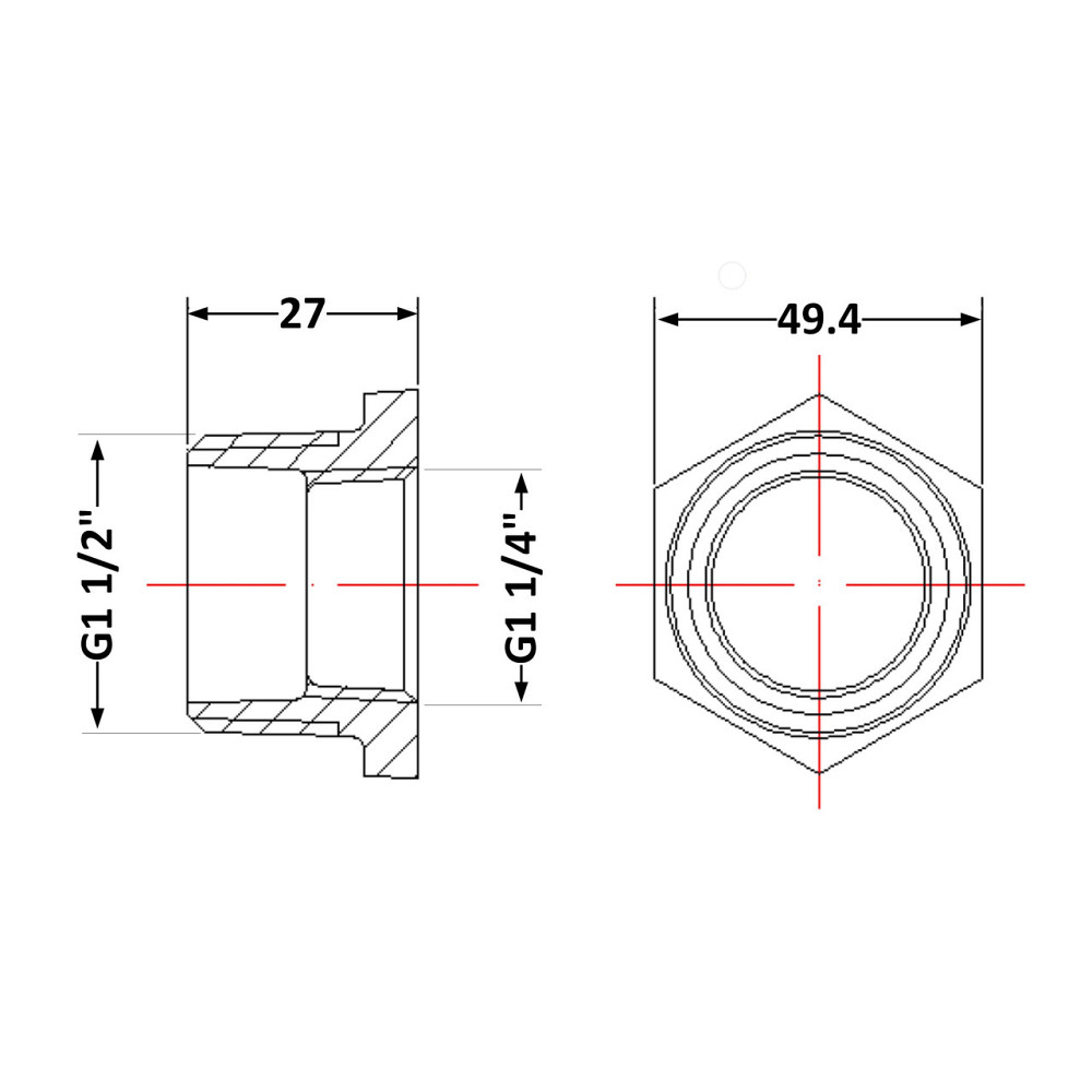 Футорка чугунная 1
