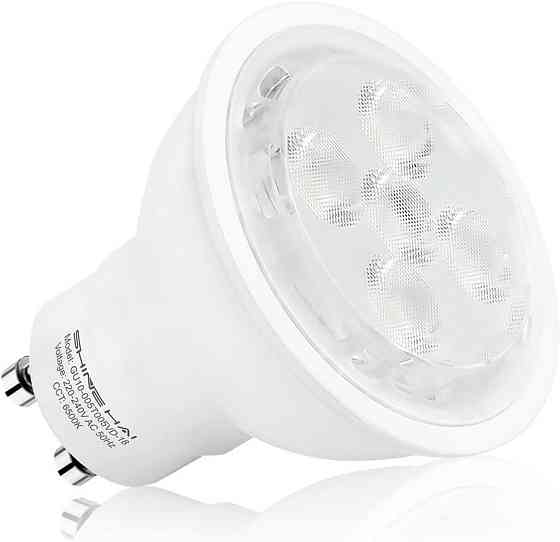 Лампы LED SHINE HAI GU10 5Вт 6500K 350 лм, комплект 6 шт, холодный свет, замена галогена Киев