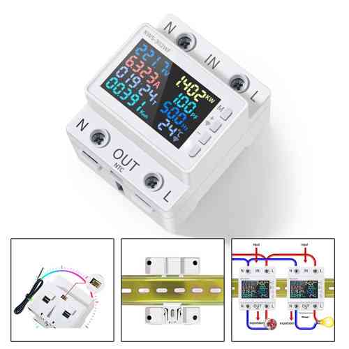 Wi-Fi счетчик электроэнергии однофазный 220В 63А DIN, защиты, KWS-302WF Вінниця