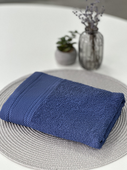Махровое полотенце IDEAL TEXTILE Легкий бриз 50х90 см 450 г/м2 100% хлопок Синій Черновцы - изображение 2