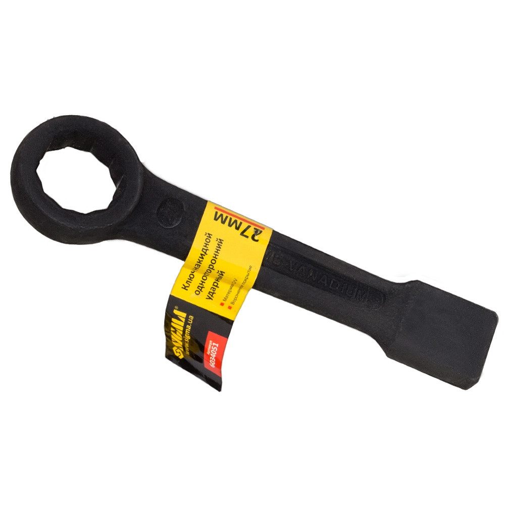 Sigma Ключ накидной односторонний ударный 27мм CrV SIGMA (6034051) Коломия - фото 1