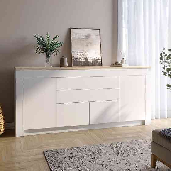 Великий комод LION Ларрі-2 Нiмфея альба/Дуб сонома (LION-041064) ТОП Львів