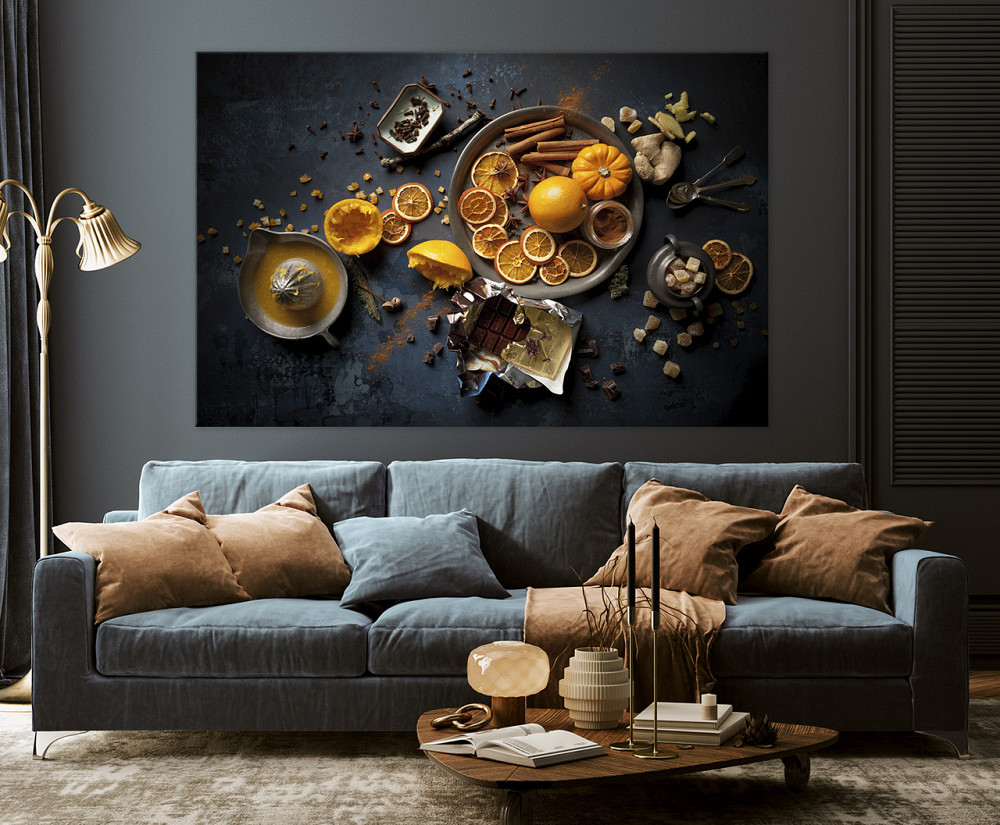 Картина холст в гостиную / спальню   Апельсиновий бум    MLP_143 40x80 см Киев - изображение 3