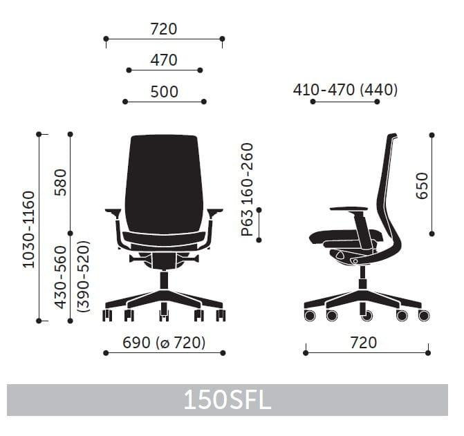 Ергономічне крісло PROFIM ACCIS PRO (150SFL) Київ - фото 2