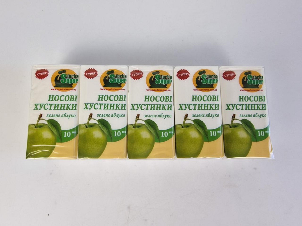 Паперовий носовичок Супер Торба яблуко (10 шт) Харків - фото 1