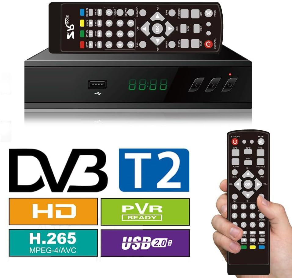 2024 Іспанський декодер tdt HD DTT декодер ТБ DVB-T T2 H265 HEVC FTA Full HD PVR, USB, HDMI, SCART, цифровий ефірний ТВ-тюнер, ци Київ - фото 3