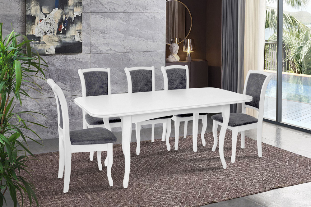 Стіл обідній Соренто (1300+400)*780, білий Киев - изображение 1