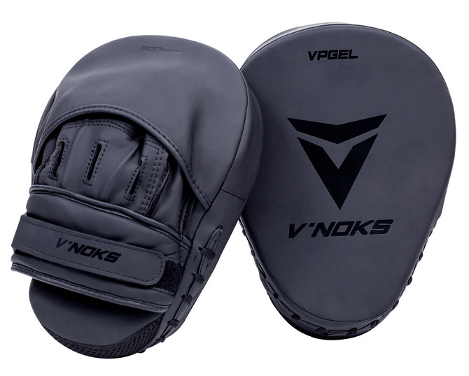 Лапи боксерські V`Noks Ultima Black вінокс Чорні Тренувальні лапи для боксу MMA кікбоксингу пара Київ - фото 2