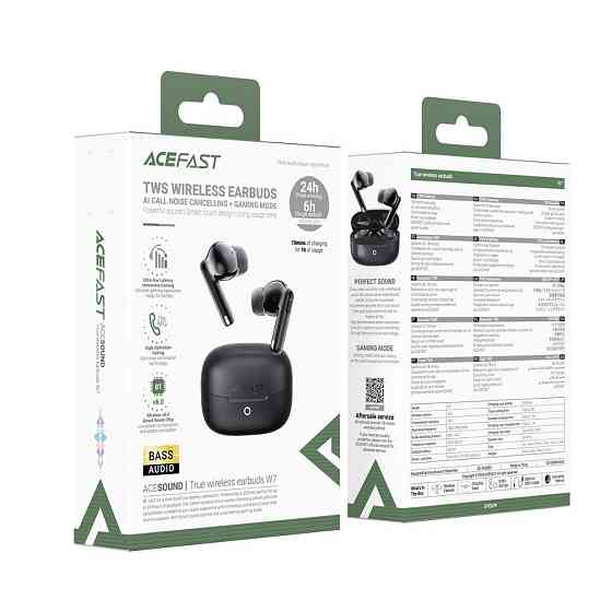 Беспроводные наушники TWS ACEFAST W7,ENC, IPX4, Black Одесса