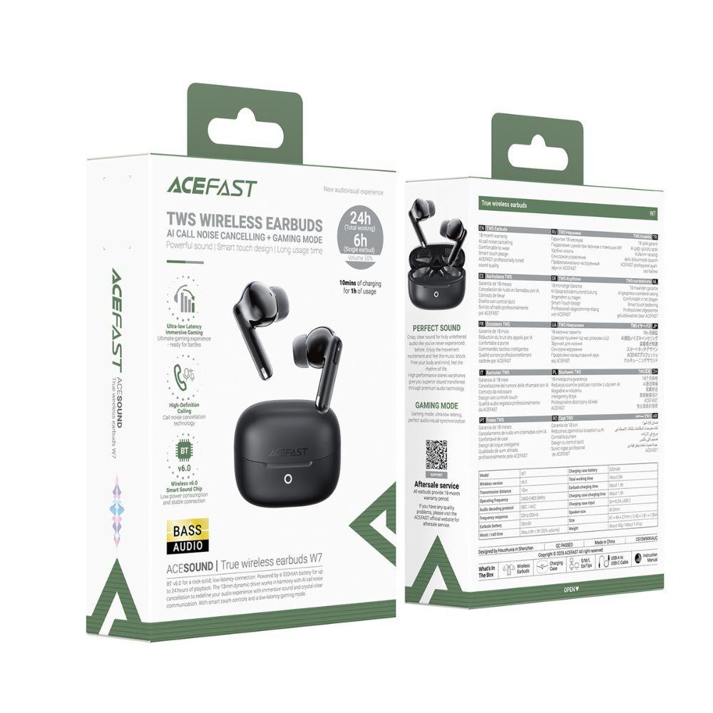 Беспроводные наушники TWS ACEFAST W7,ENC, IPX4, Black Одесса - изображение 2