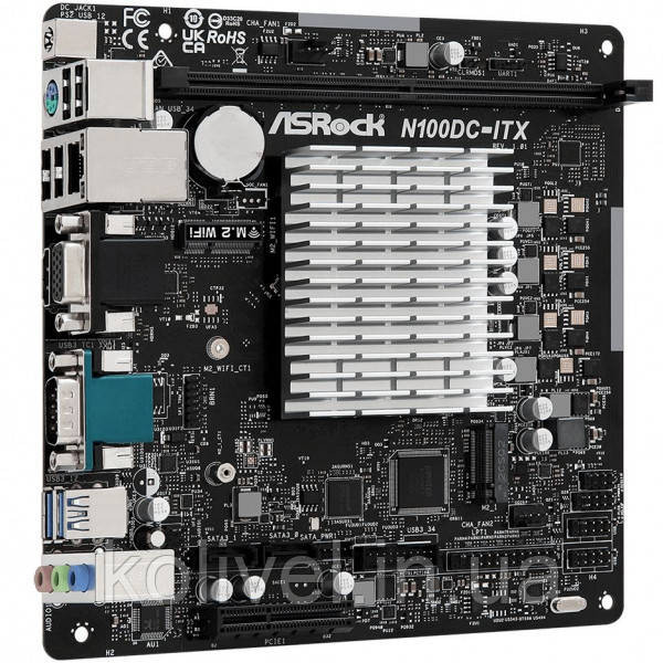 ASRock N100DC-ITX (Quad-Core N100 3.4GHz, 1xDDR4 DIMM, VGA/HDMI, 1*PCIe, 2xSATA3, M.2, GLan, miniITX Киев - изображение 2