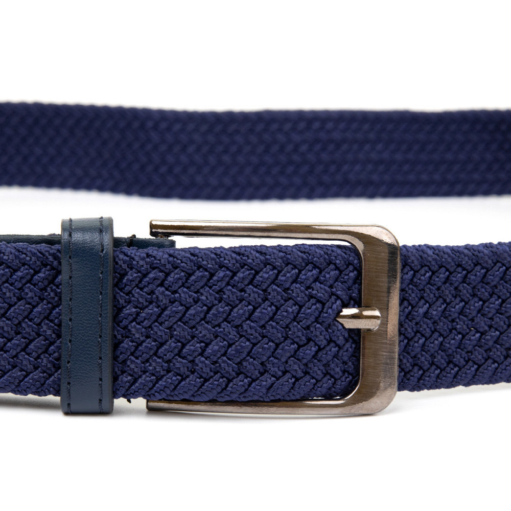 Текстильний чоловічий ремінь класика Vintage 20524 Синій Київ - фото 6