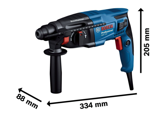Професійний ударний електричний прямий перфоратор Bosch GBH 220 : 720 Вт, 2 Дж Київ