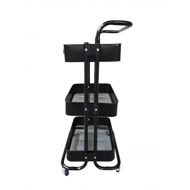 Стеллаж этажерка с полками на колесах ZM-1670 черный Коломия - фото 2