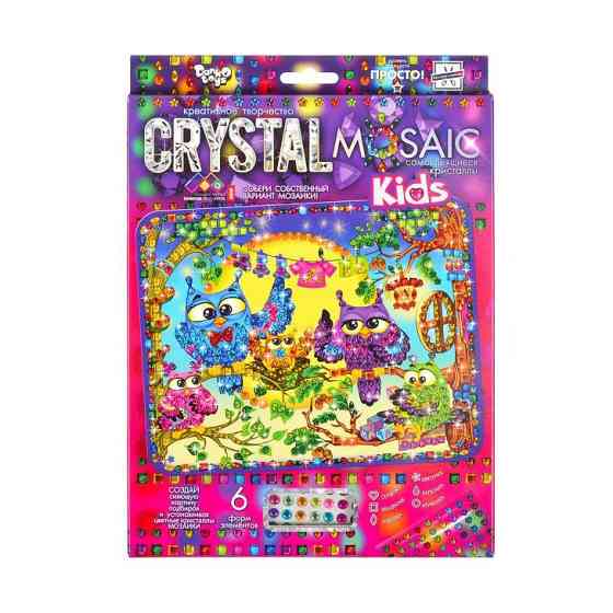 Набір креативної творчості "Kids Crystal Mosaic" CRMk-01-10, 6 форм елементів Вінниця