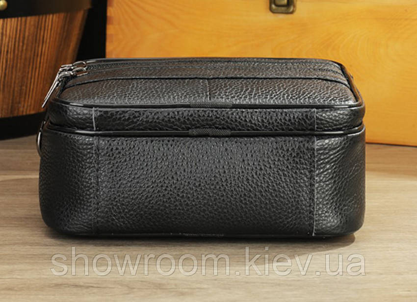 Кожаная вместительная сумка средних размеров Leather Collection (5055) Киев - изображение 3