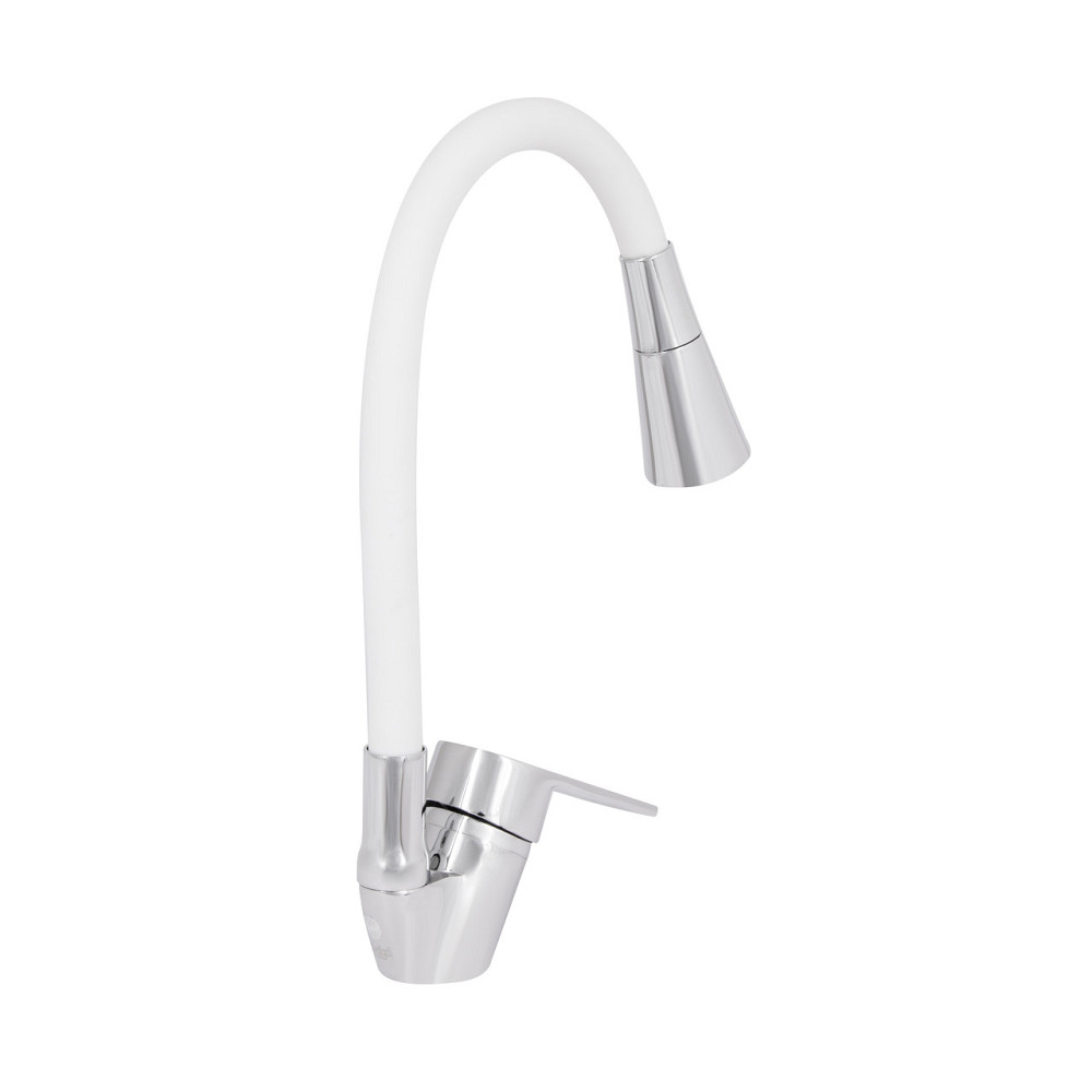 Змішувач для кухні Lidz Tani 008F3 з гнучким виливом (k40) LDTAN008F3WCR37037 Chrome/White Київ - фото 9