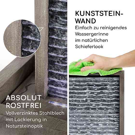 Садовый фонтан Imperia для внутреннего и наружного применения, насос 10 Вт, кабель 10 м, оцинкованный Ровно