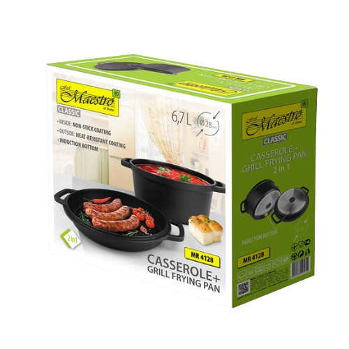 Каструля 6,7л з кришкою MR-4128 Maestro Житомир - изображение 3