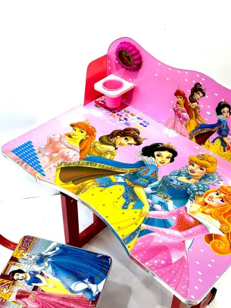 Детская парта регулируемая с принцессами / Письменный стол и стул с регулируемой высотой Коломыя