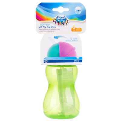 Поїльник-непроливайка Canpol babies з трубкою 270 мл салатовий (56/109_gre) Вінниця