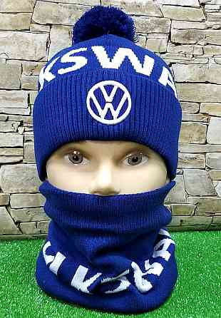 Комплект шапка + баф WOLKSWAGEN Pom Pom Fleece Київ