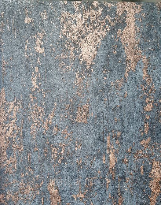 Шпалери вініл на флізеліні Erismann Casual Chic 1.06х10 під штукатурку під бетон чорно сині з бронзою 10273-44 Київ - фото 3