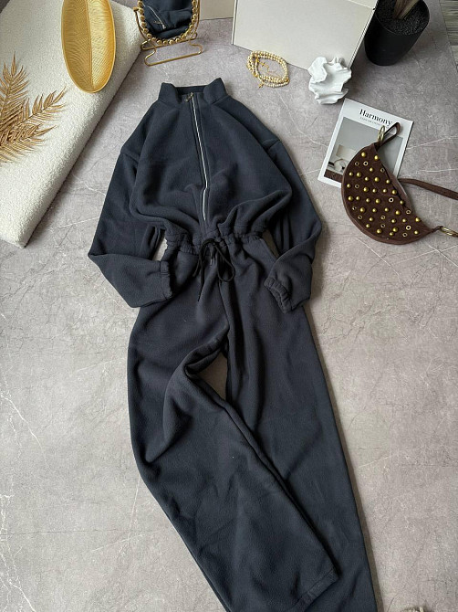 Женский теплый повседневный комбинезон из двухстороннего флиса Графит, 48/52 Одесса - изображение 1