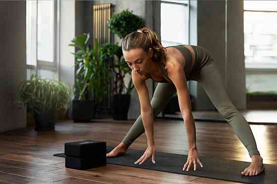 Блоки для йоги 2 шт. (пара) PowerPlay 4006 Yoga Brick EVA Чорні Луцьк