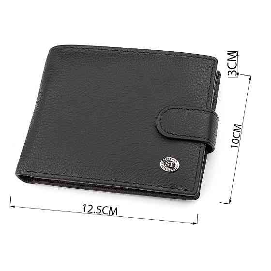 Мужской кошелек ST Leather 18328 (ST137) итальянская кожа Черный Киев