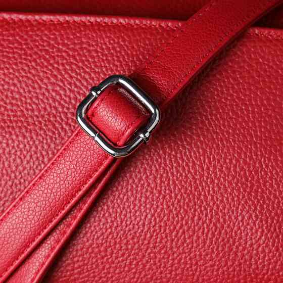 Жіноча шкіряна сумка з двома зручними ремінцями Vintage 22927 Червоний Київ