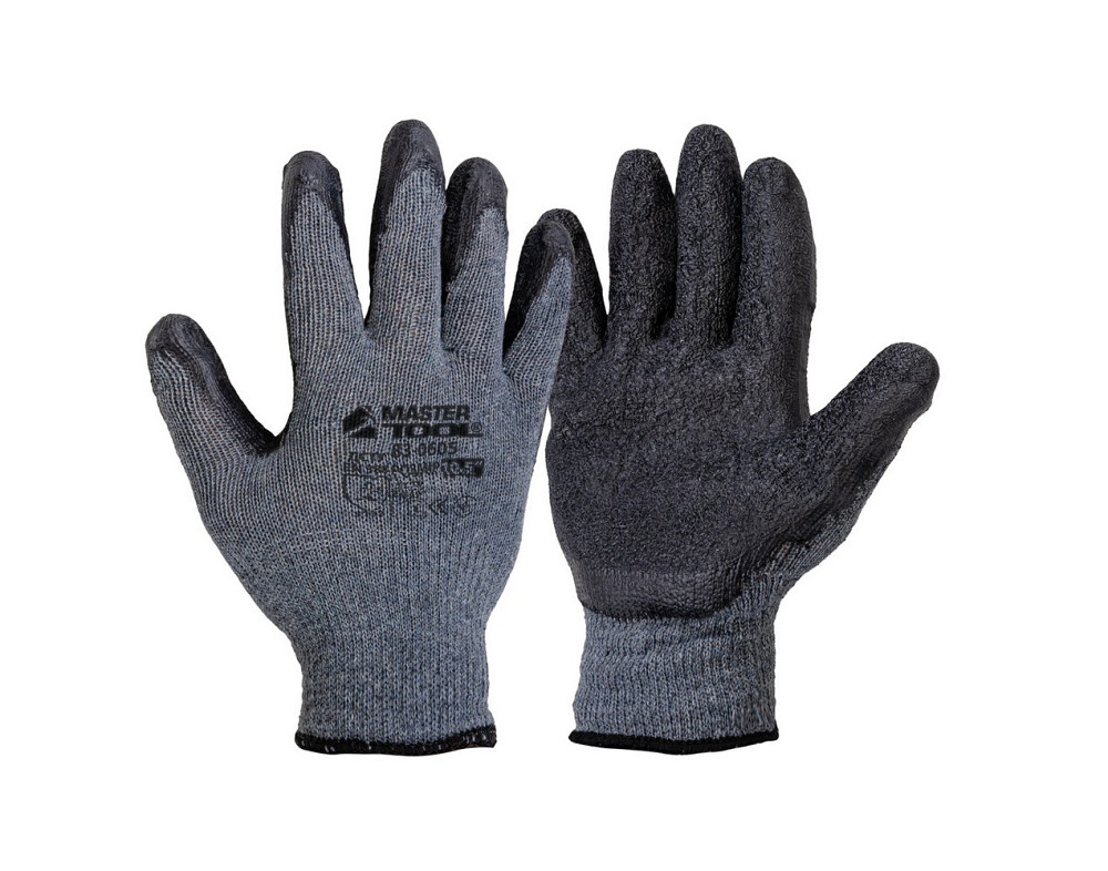 MASTERTOOL Рукавички бавовняні утеплені MASTERTOOL CRINKLE LATEX COTTON латексне покриття долон Коломыя - изображение 3