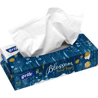 Салфетки косметические Grite Blossom 2 слоя 80 шт. (4770023346152) Винница