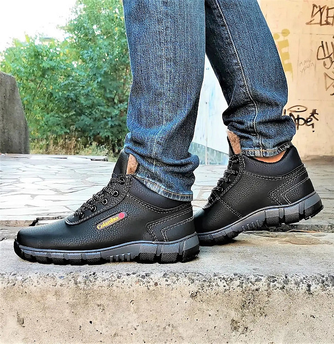 Ботинки Зимние Мужские Кроссовки на Меху Чёрные Зима (размеры: 41) Видео Обзор Днепр - изображение 7