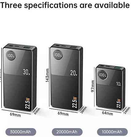 Павербанк Power bank УМБ Q8 — 30000mAh. Black. Київ