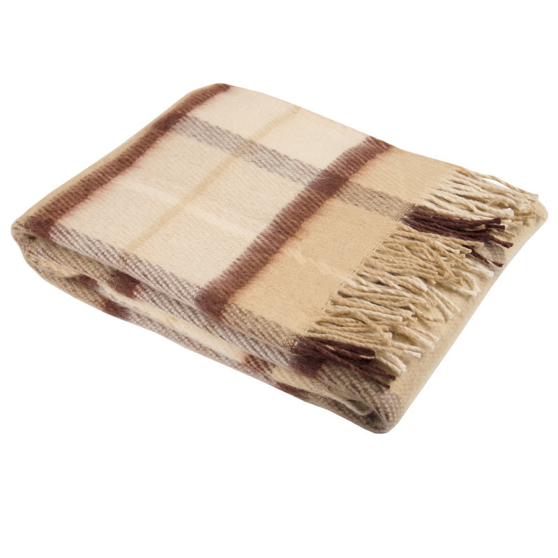 Плед напіввовняний 170×200 молочний диз. 17 двоспальний Київ - фото 2