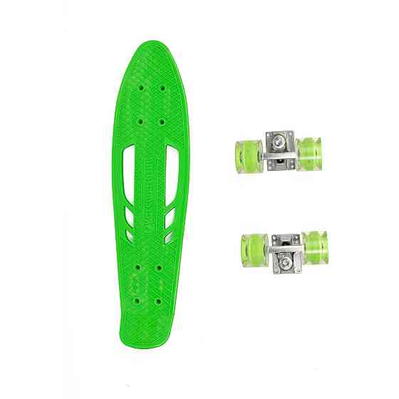 Скейт детский пенни борд, скейтборд для детей со светящимися колесами Profi MS0459-1 Салатовый Каменец-Подольский